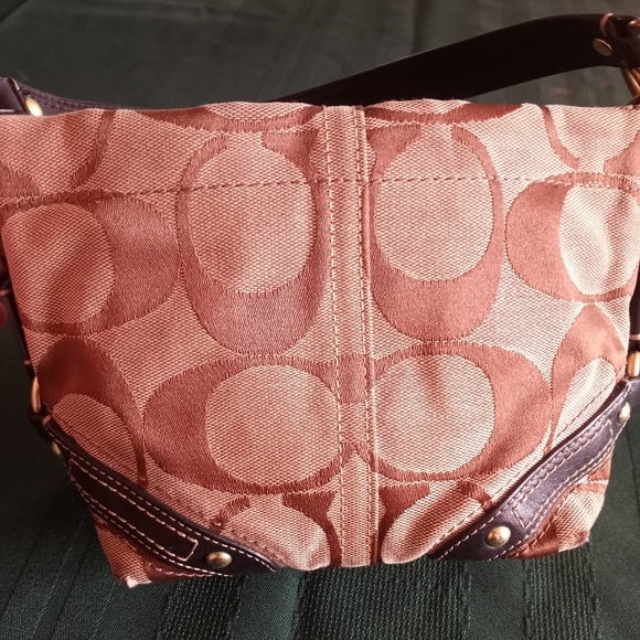 Coach Signature Handbag - Picture 2 of 9